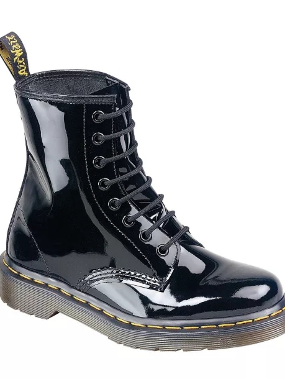 Dr. Martens Women's Black 1460 Patent Leather Lace Up Boots Size 6